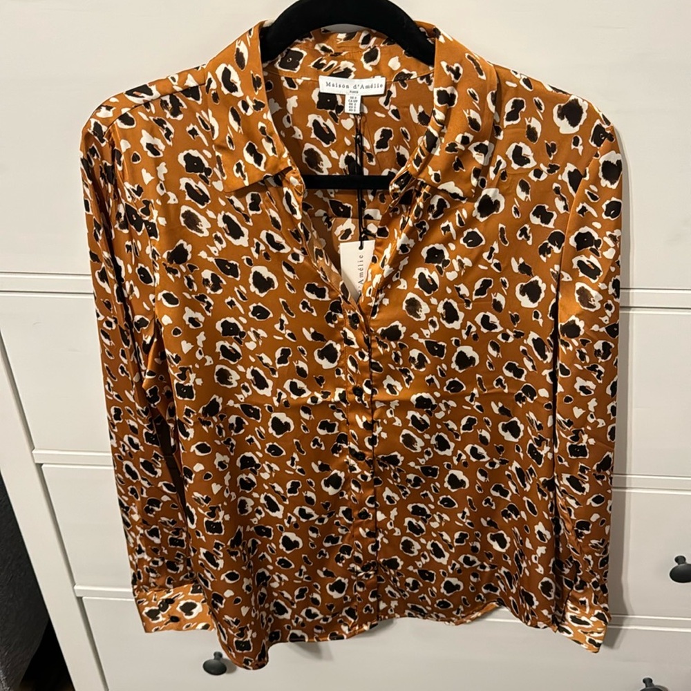 Cheetah print blouse